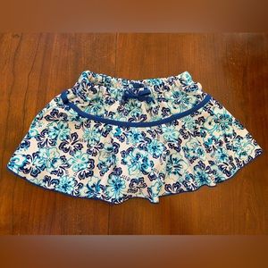 UV Skinz Girl's Sunny Swim Skirt Blue Floral Size 4T